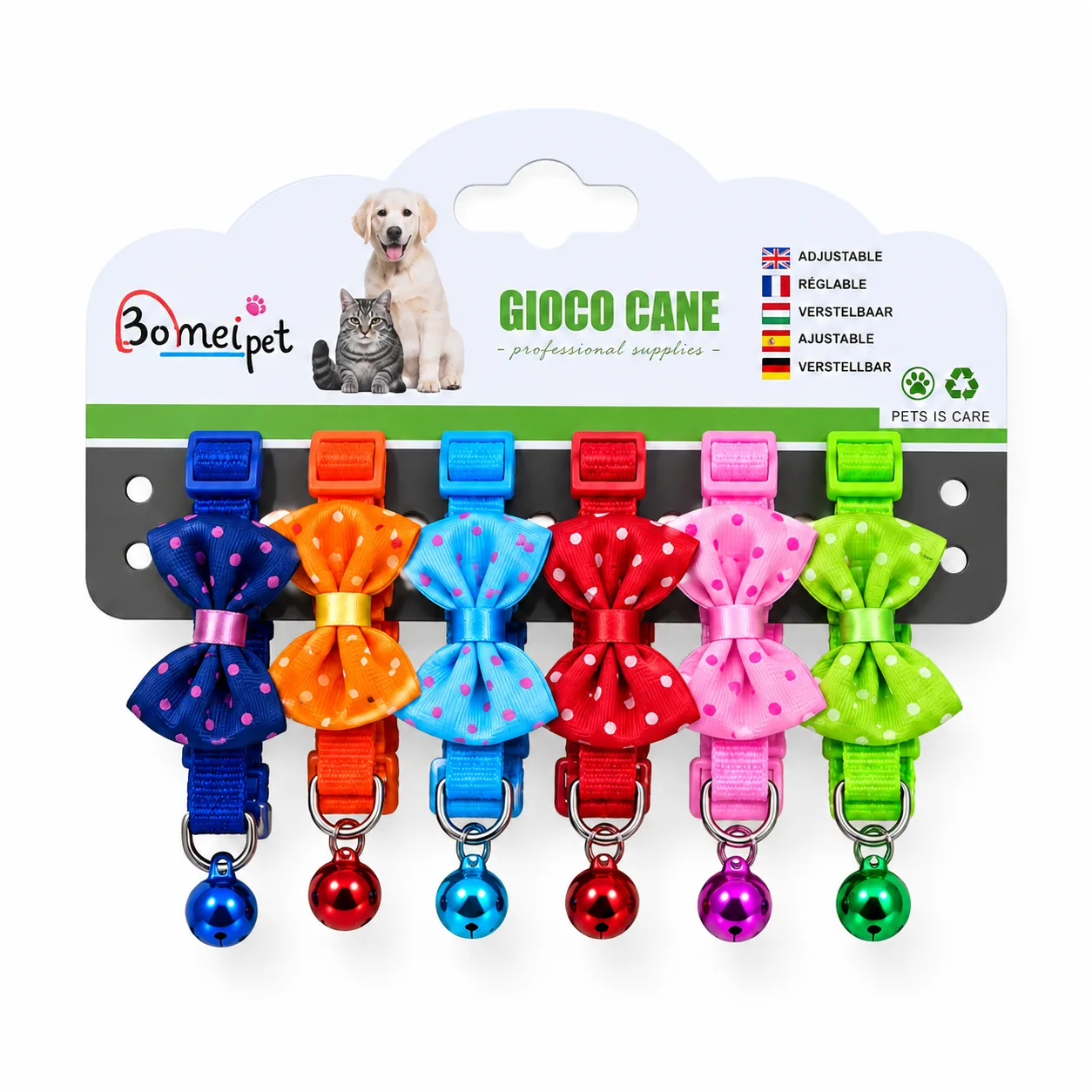 Cat Bow Collars with Bell Adjustable For Cats