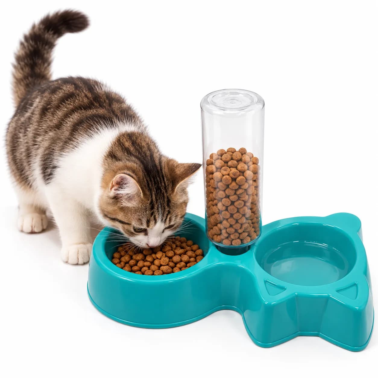 2-in-1 Automatic Pet Water Dispenser & Food Bowl