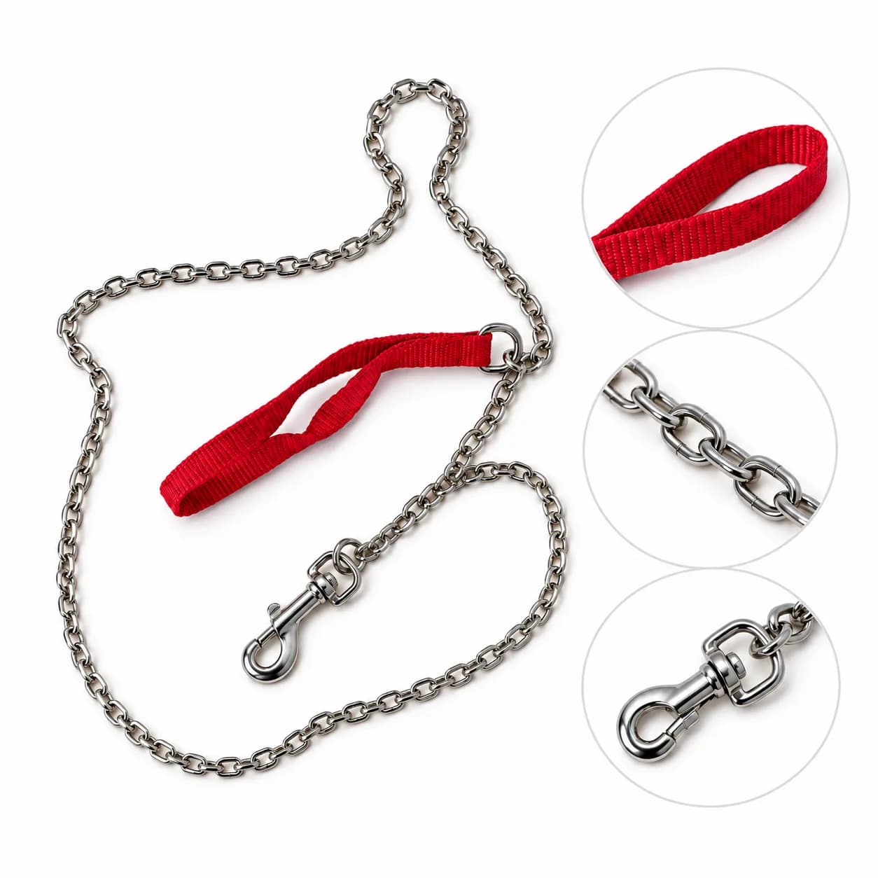 Chain Leash with Soft Handle